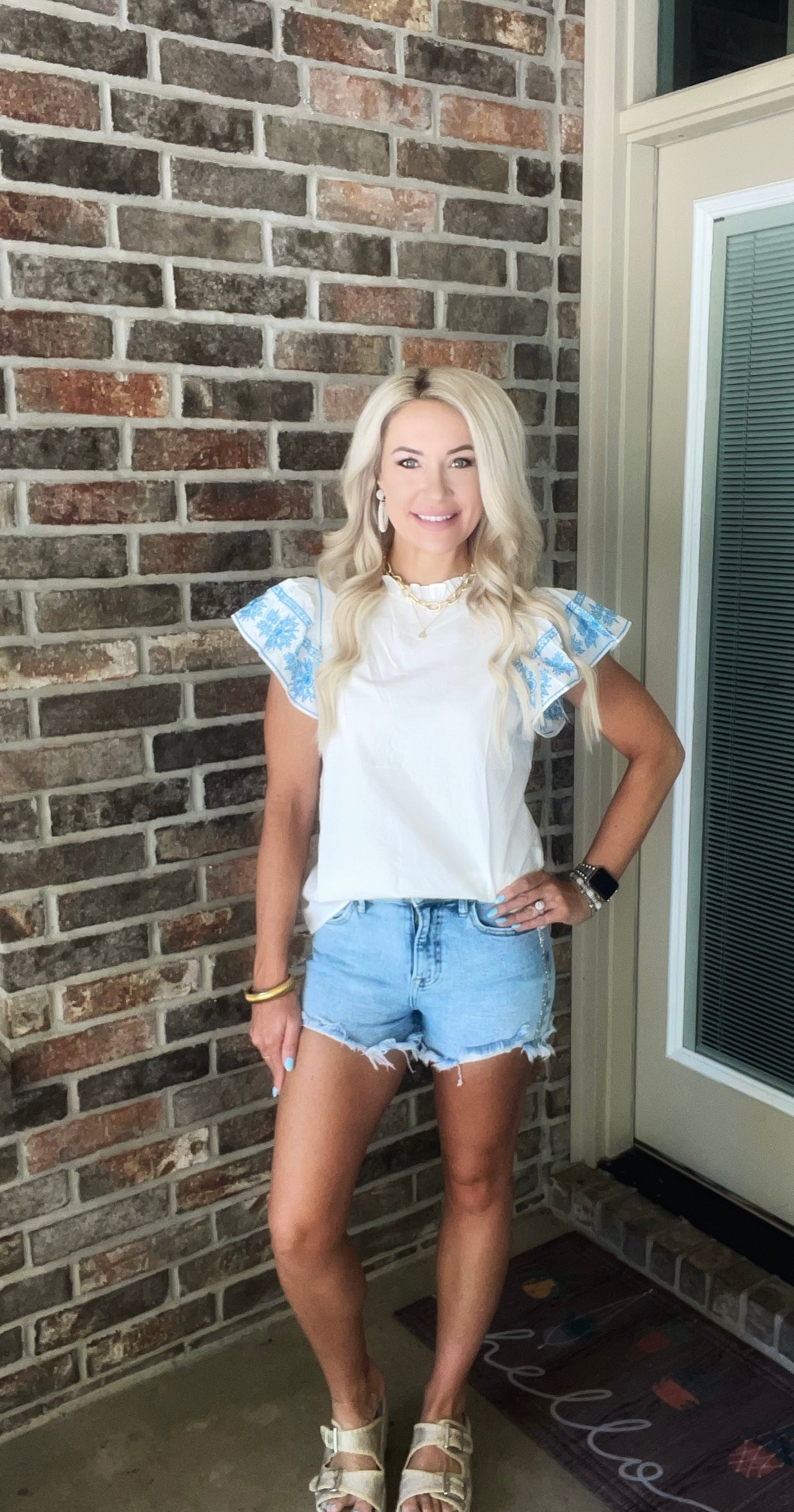 Southern Flair Embroidered Top