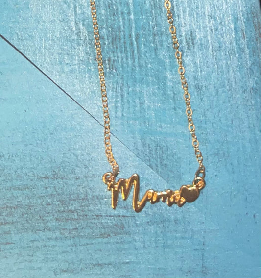 “Mama” Gold Necklace